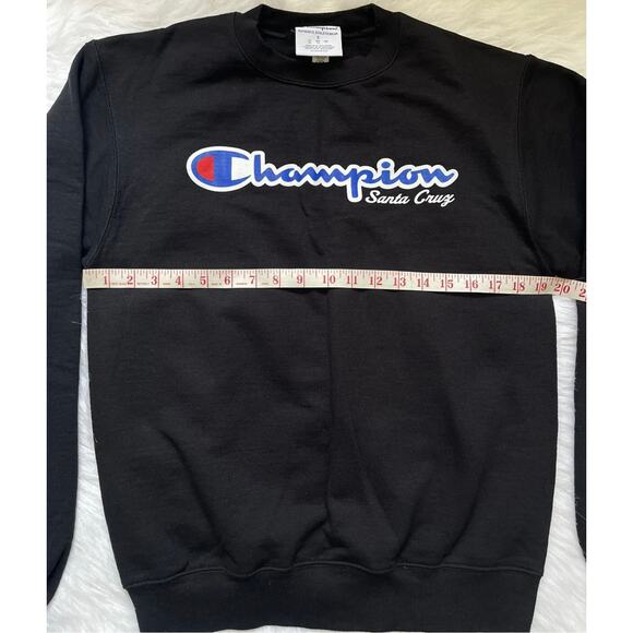 Champion Santa Cruz Men's Crewneck Pullover Black Sweater Size Small - EUC - Picture 9 of 11